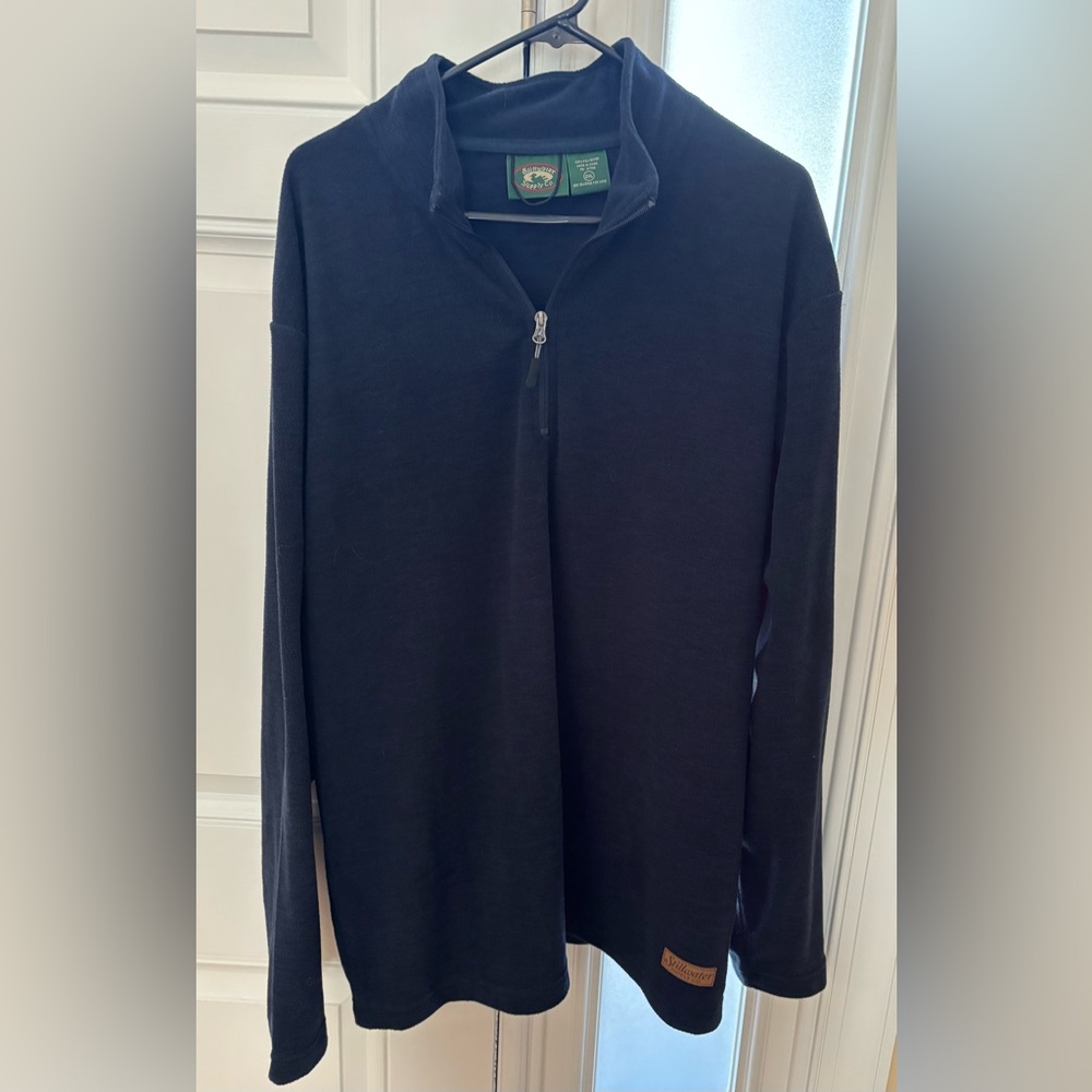 Men's Navy Zip-Up Sweater